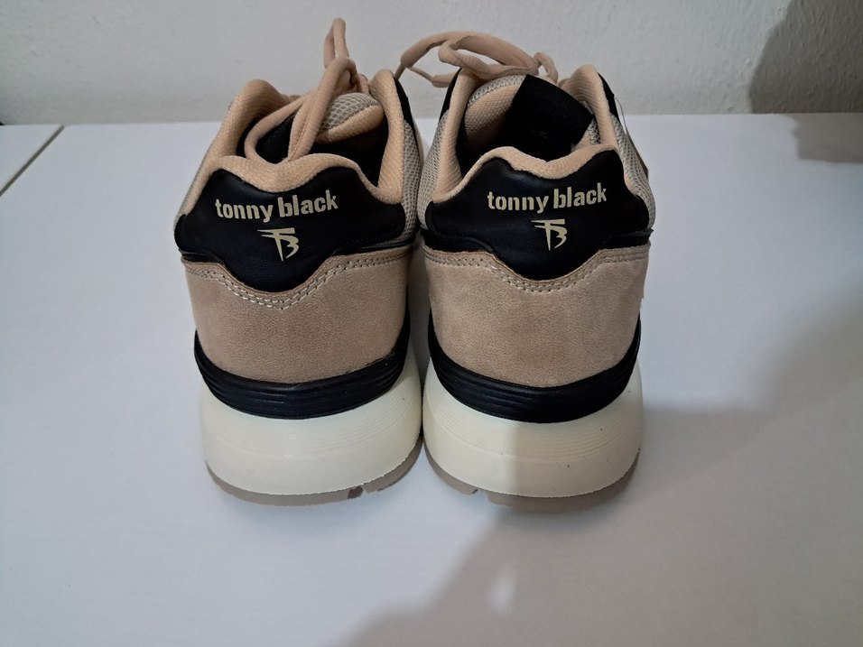 Bej Bağcıklı  Spor Ayakkabı - Görsel 4