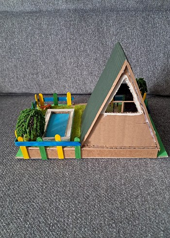 Yeşil Üçgen Ev Model Kiti - Görsel 4