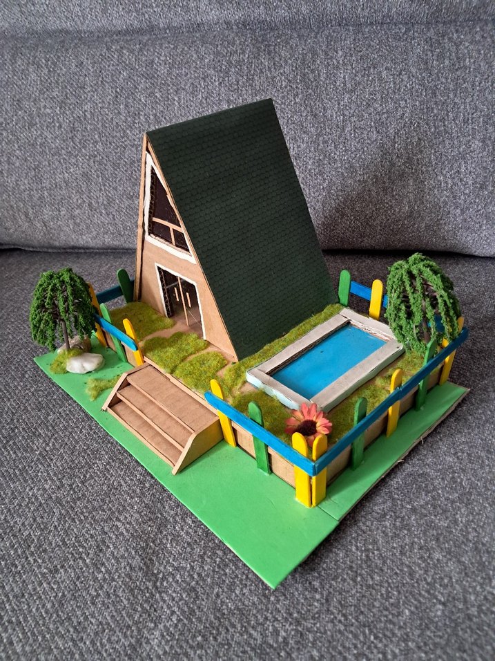 Yeşil Üçgen Ev Model Kiti - Görsel 3