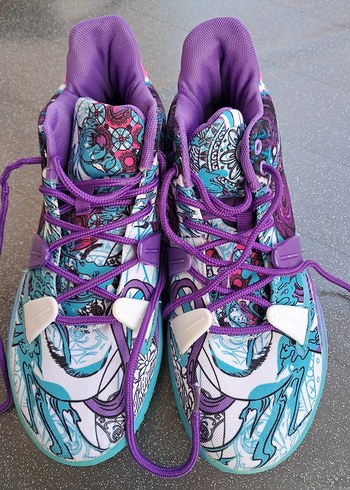 Mor Baskılı Basketbol Ayakkabısı - Görsel 4