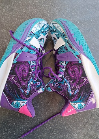 Mor Baskılı Basketbol Ayakkabısı - Görsel 2