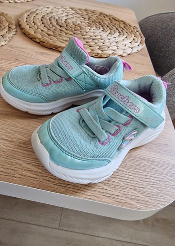 24 Beden turkuaz Renk Skechers Kız Çocuk Turkuaz Spor Ayakkabı