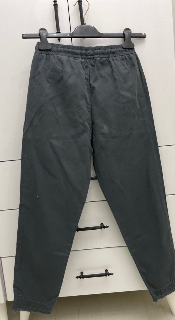 Gri Erkek Bol Kesim Denim Pantolon - Görsel 4