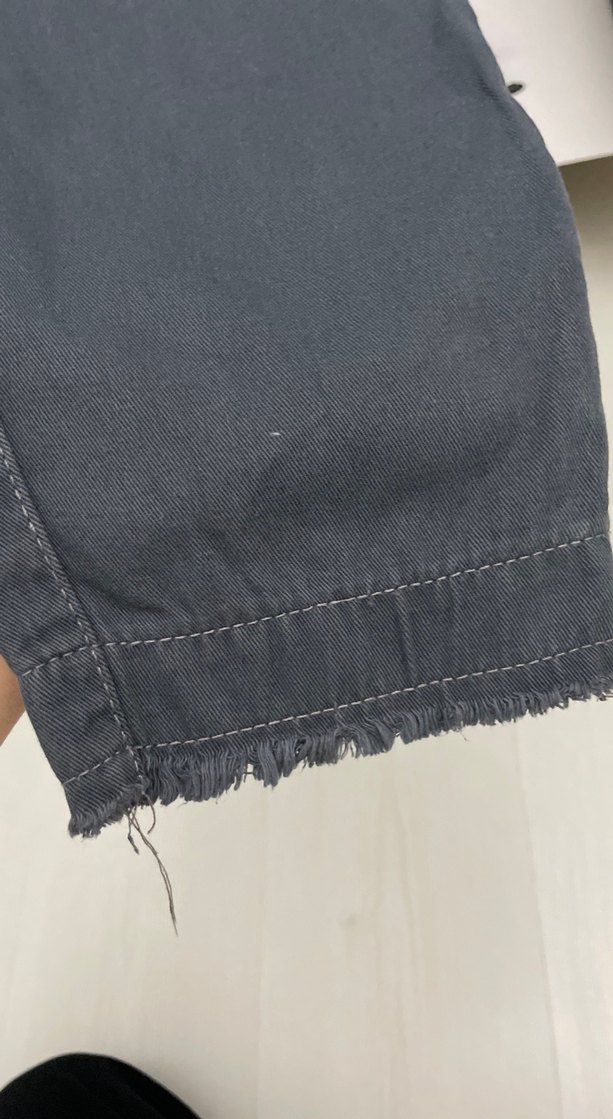 Gri Erkek Bol Kesim Denim Pantolon - Görsel 3