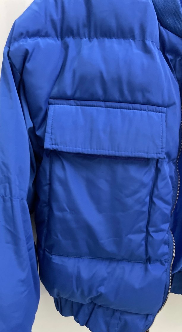 Mavi Fermuarlı Kadın Mont - Görsel 2