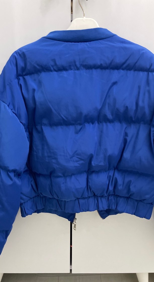 Mavi Fermuarlı Kadın Mont - Görsel 4