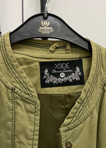 Düğmeli Haki Kadın Ceket - Görsel 4