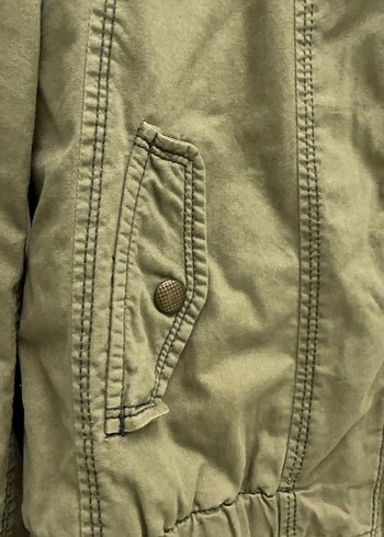 Düğmeli Haki Kadın Ceket - Görsel 2