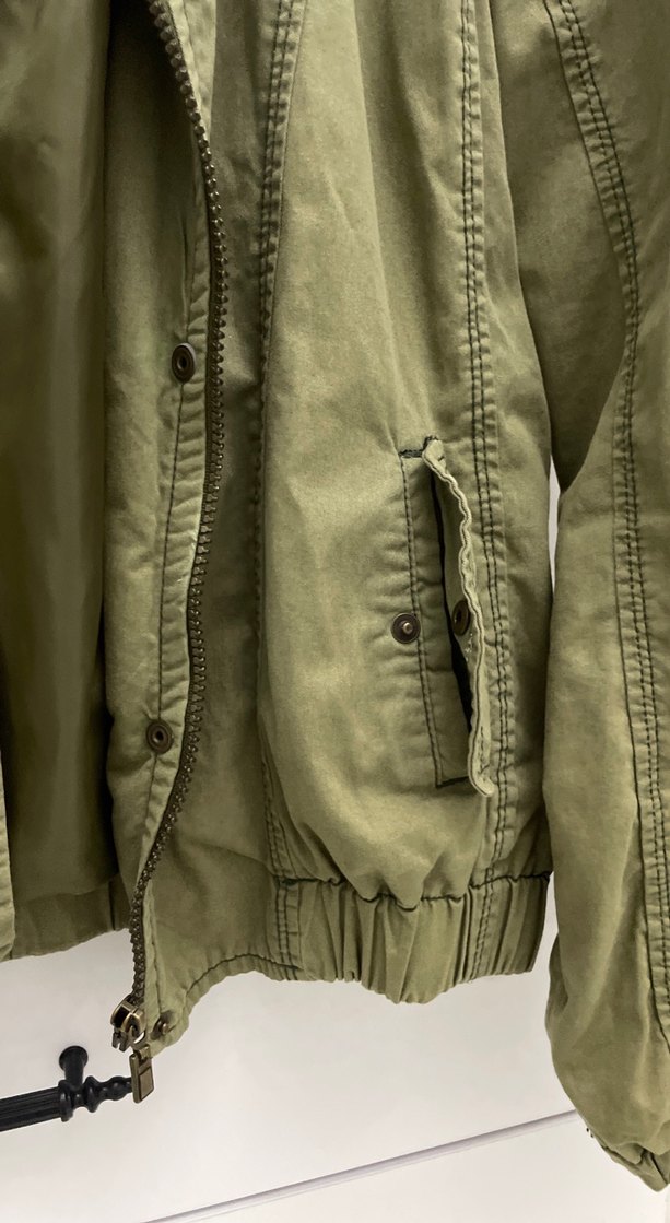 Düğmeli Haki Kadın Ceket - Görsel 3