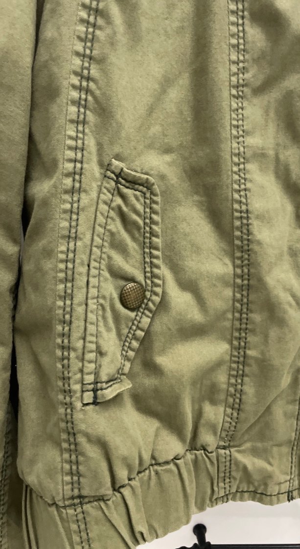 Düğmeli Haki Kadın Ceket - Görsel 2