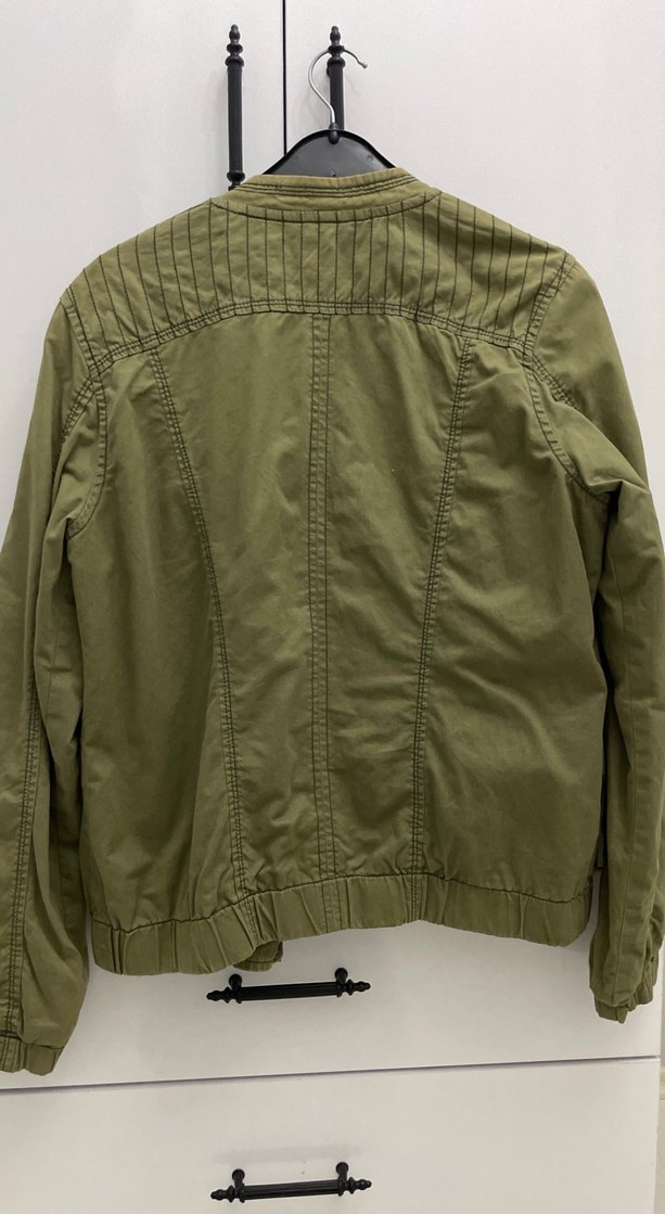 Düğmeli Haki Kadın Ceket - Görsel 5