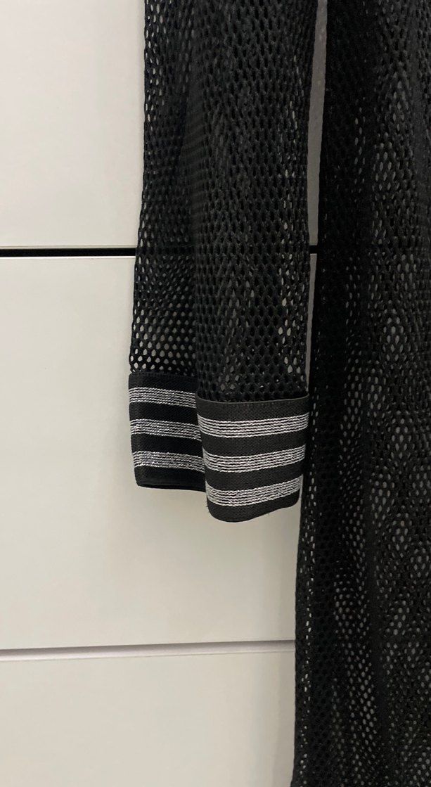 Siyah Fermuarlı Uzun Kadın Ceket - Görsel 4