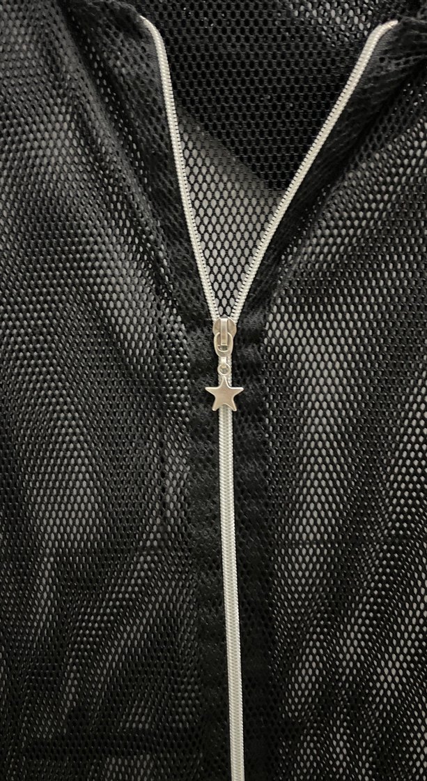 Siyah Fermuarlı Uzun Kadın Ceket - Görsel 2