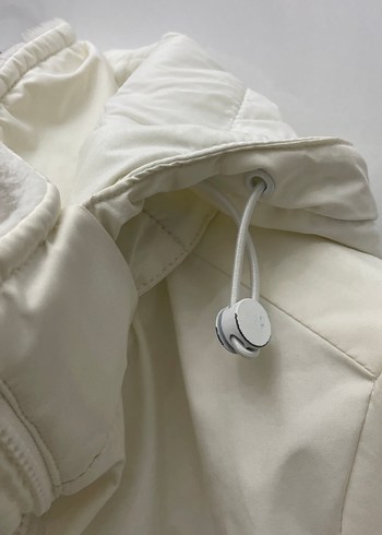 Kadın Beyaz Fermuarlı Sokak Stili Ceket - Görsel 6