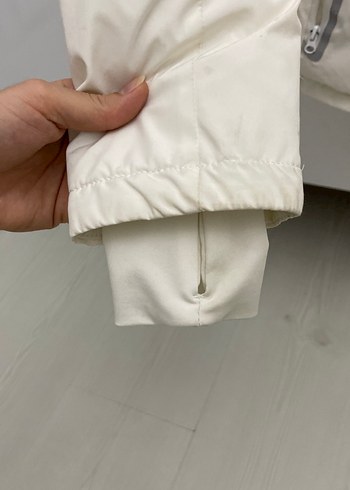 Kadın Beyaz Fermuarlı Sokak Stili Ceket - Görsel 2