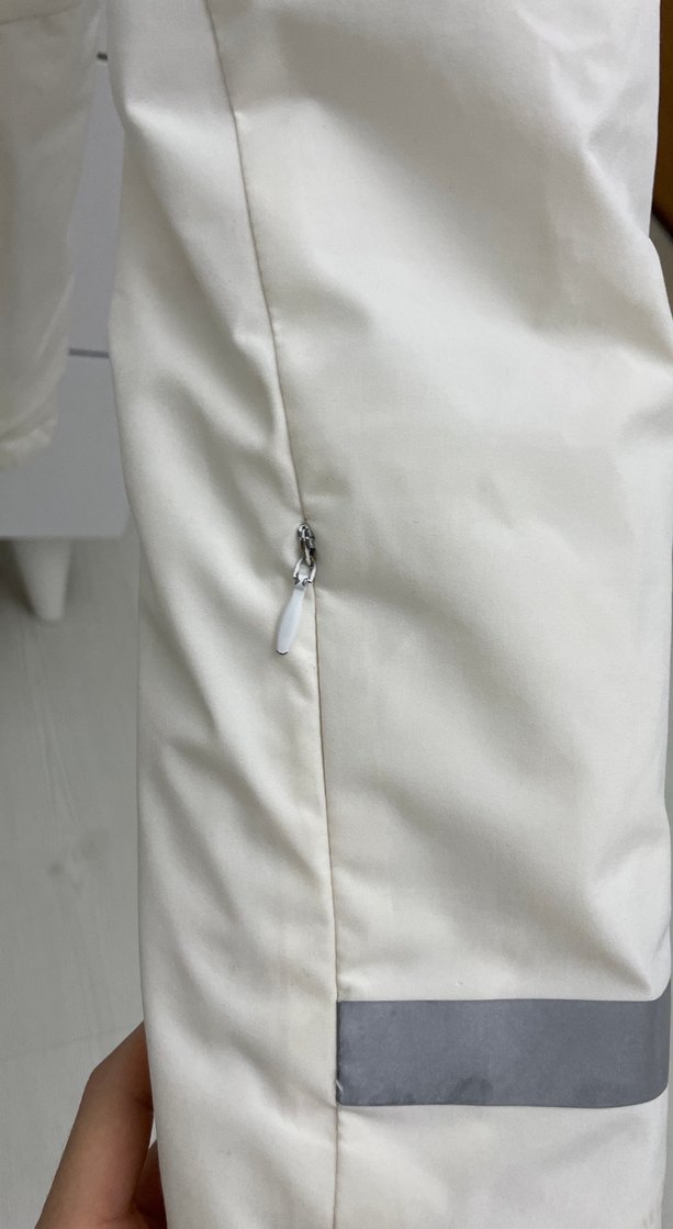 Kadın Beyaz Fermuarlı Sokak Stili Ceket - Görsel 4