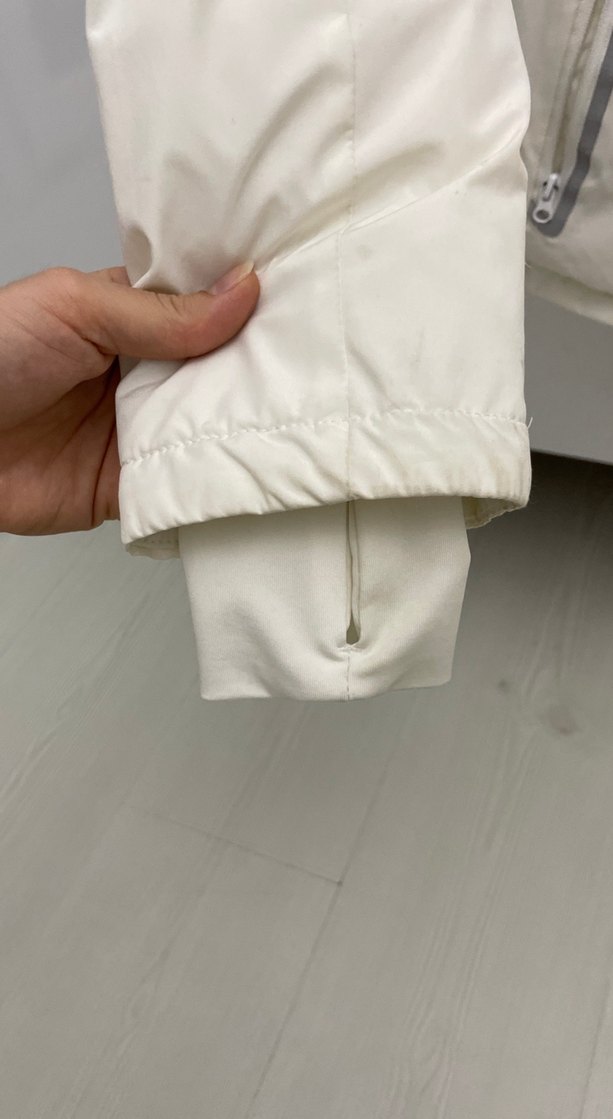 Kadın Beyaz Fermuarlı Sokak Stili Ceket - Görsel 2