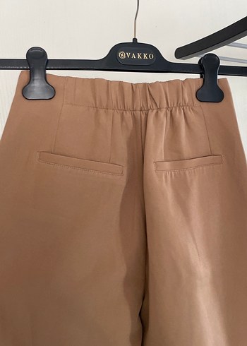 s Beden camel Renk Bej Beli Kemerli Rahat Kesim Kadın Pantolon