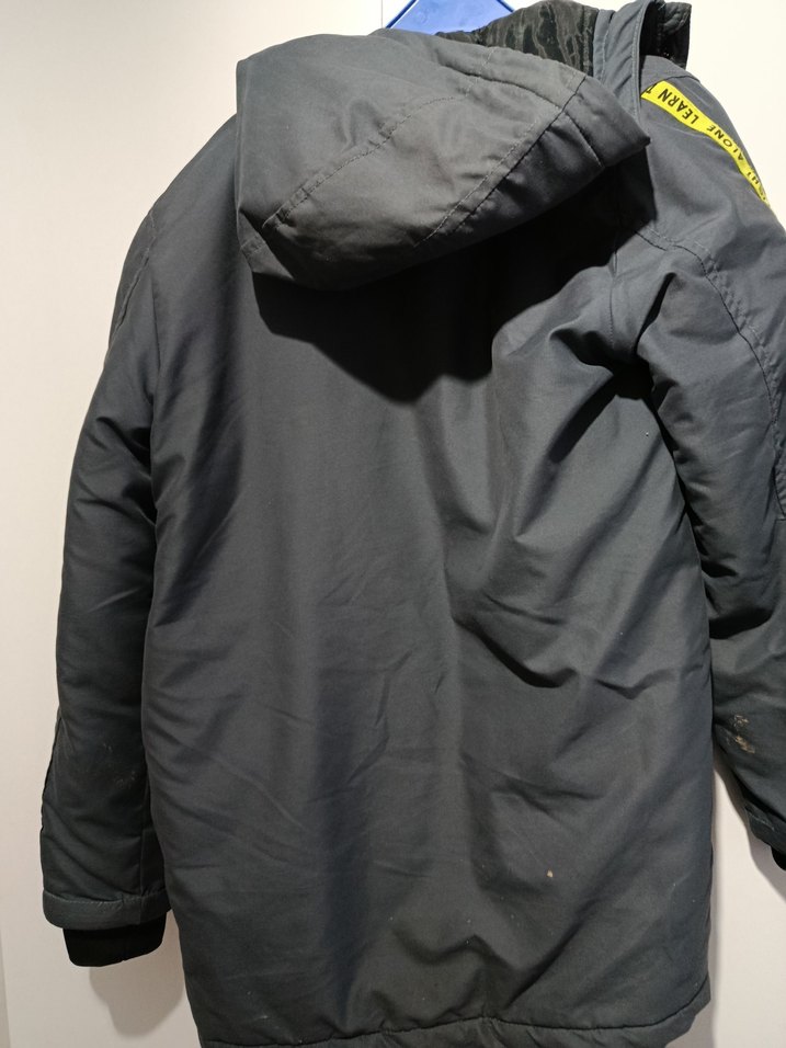 Erkek Çocuk Gri Kemerli Street Wear Kaban - Görsel 3