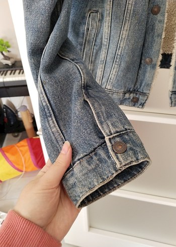 Colins Kadın Kot Ceket Günlük İçi kürklü Peluş Yaka - Görsel 6