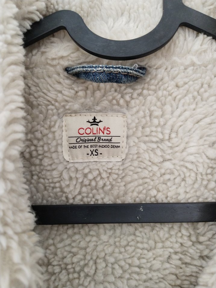 Colins Kadın Kot Ceket Günlük İçi kürklü Peluş Yaka - Görsel 5