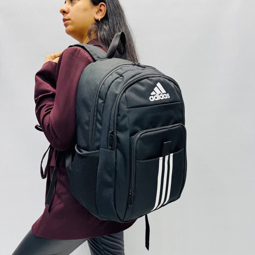 Siyah Fermuarlı Erkek Sırt Çantası - Görsel 4