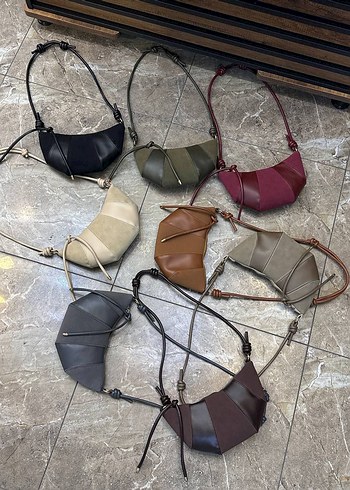 Nakışlı, Tokalı, Çok Renkli Deri Kadın Çantası - Görsel 3