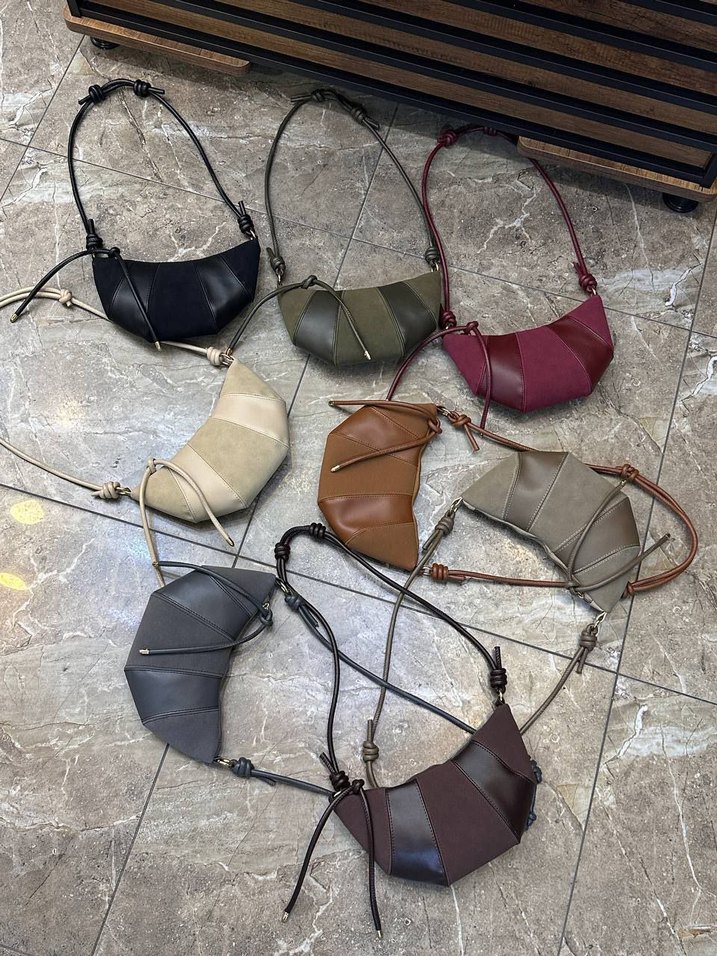 Nakışlı, Tokalı, Çok Renkli Deri Kadın Çantası - Görsel 3