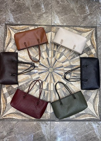 Kahverengi Deri Bohem Günlük Kadın Çanta - Görsel 2