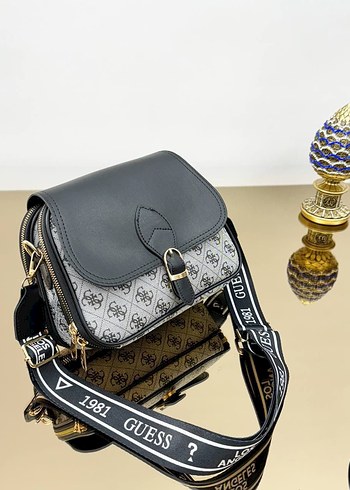 Kahverengi Baskılı Deri Kadın Çanta - Görsel 6