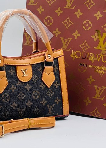 Bej Deri Baskılı Düğmeli Kadın Çanta - Görsel 6