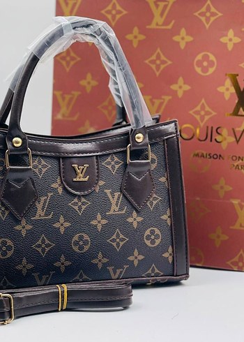 Bej Deri Baskılı Düğmeli Kadın Çanta - Görsel 4