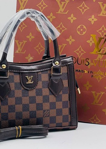 Bej Deri Baskılı Düğmeli Kadın Çanta - Görsel 11