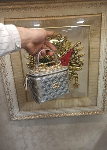 Kadın Deri Yılan Desenli Fermuarlı Çanta - Görsel 6