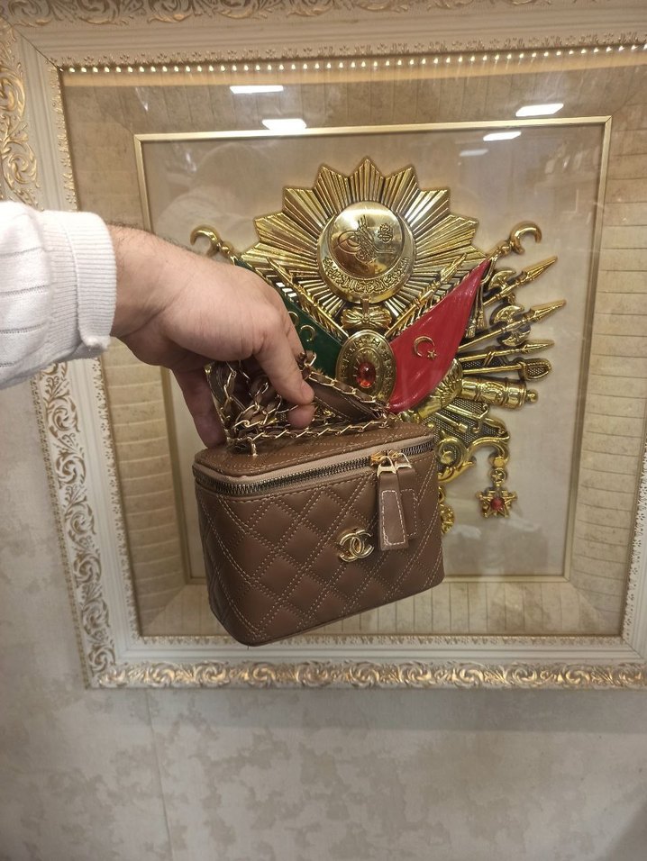 Kadın Deri Yılan Desenli Fermuarlı Çanta - Görsel 5