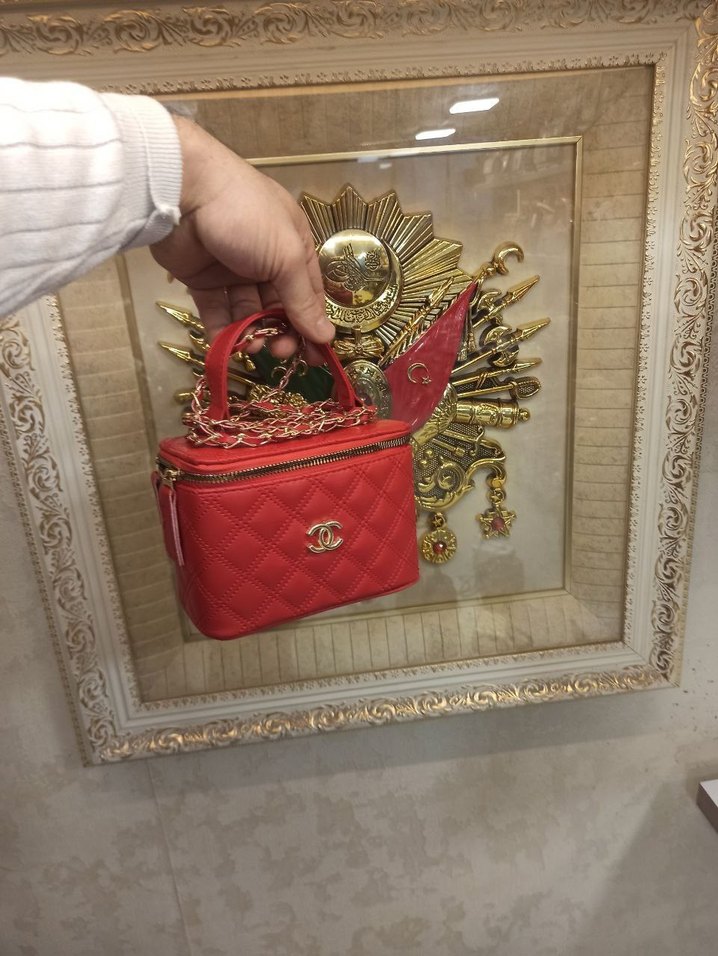 Kadın Deri Yılan Desenli Fermuarlı Çanta - Görsel 3