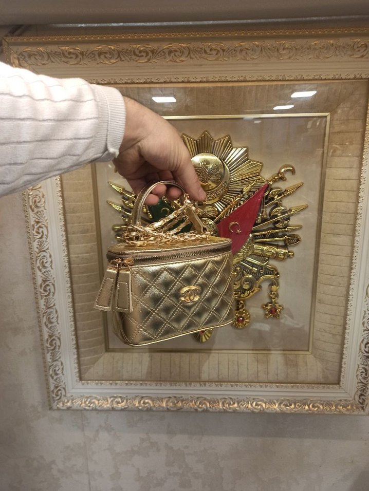 Kadın Deri Yılan Desenli Fermuarlı Çanta - Görsel 4