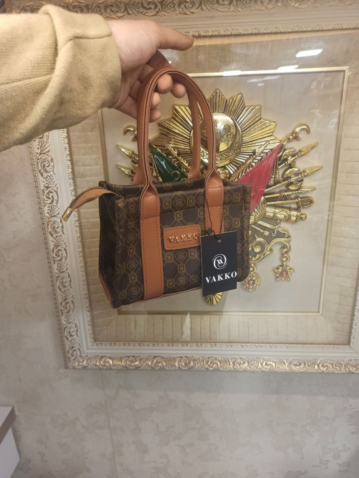 Vakko Siyah Deri Kadın Çanta - Görsel 5