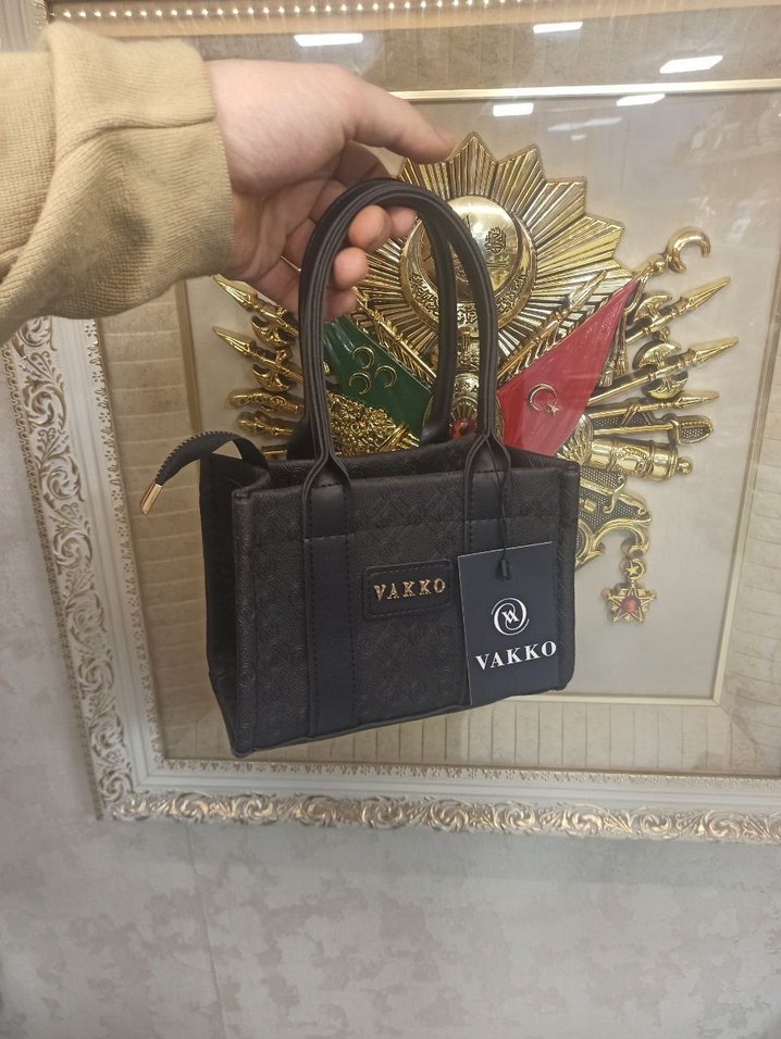 Vakko Siyah Deri Kadın Çanta - Görsel 2