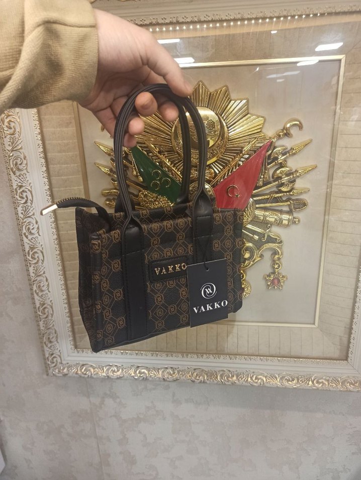 Vakko Siyah Deri Kadın Çanta - Görsel 4