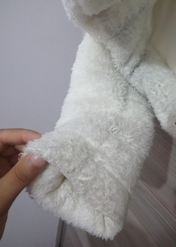 Kürklü Kapüşonlu Kısa Kadın Ceket - Görsel 6