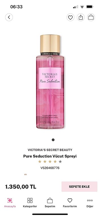 Victoria?s Secret vücut spreyi