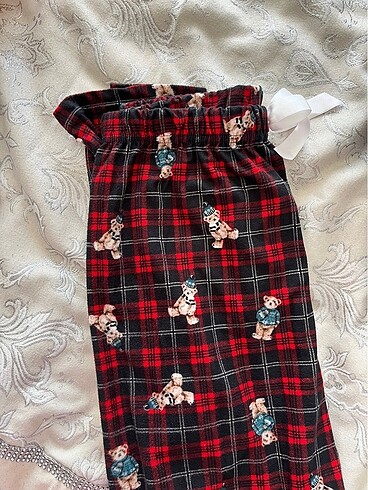m Beden çeşitli Renk Kırmızı ayıcıklı pijama