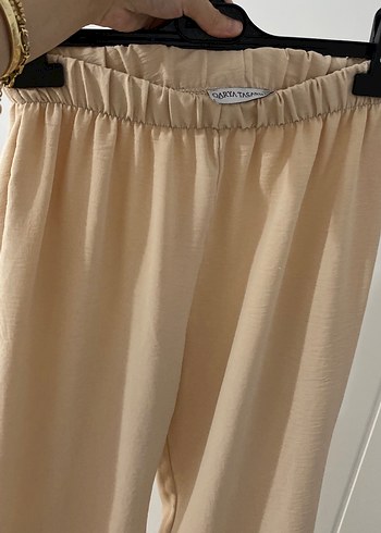 Bej Krep Kadın Uzun Kollu tunik takım - Görsel 7