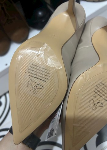 Bej Stiletto Topuklu Kadın Ayakkabı - Görsel 3