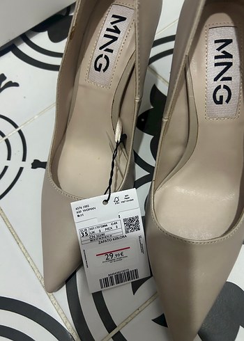 Bej Stiletto Topuklu Kadın Ayakkabı - Görsel 5