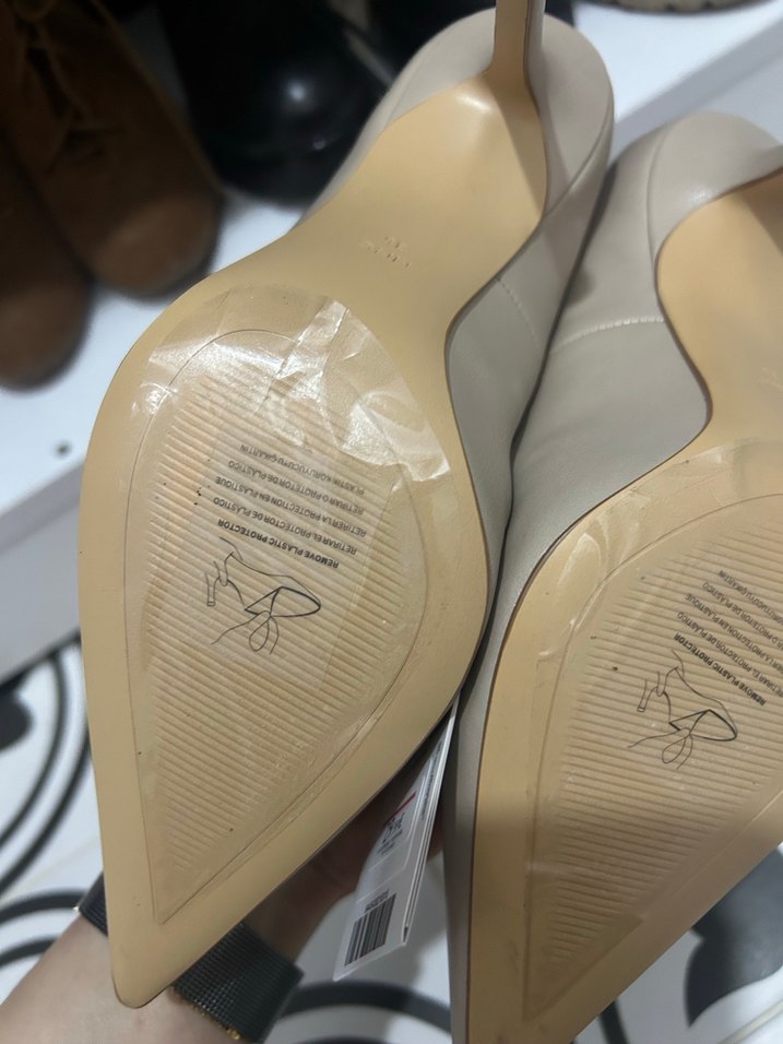 Bej Stiletto Topuklu Kadın Ayakkabı - Görsel 3