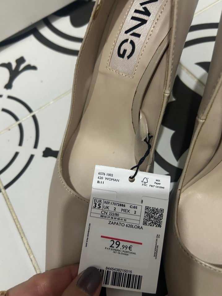 Bej Stiletto Topuklu Kadın Ayakkabı - Görsel 4