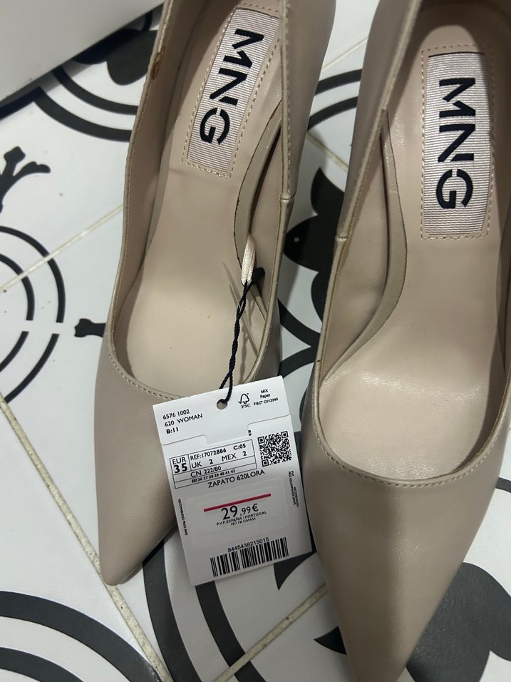 Bej Stiletto Topuklu Kadın Ayakkabı - Görsel 5