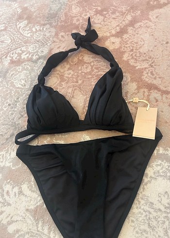 Siyah Mini Kemerli Strappy Bikini - Görsel 2